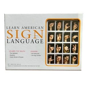 Learn American Sign Language With Flash cards And Instruction Book With Pictures